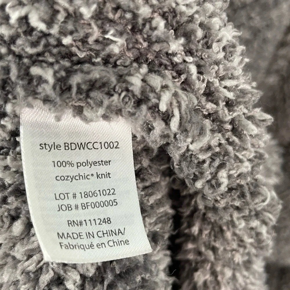 Barefoot Dreams Cozy Chic Knit Cocoon Gray Fuzzy Comfy Cardigan Size S/M - Picture 6 of 6